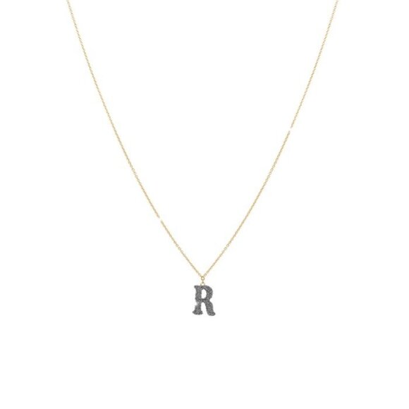 Rebecca Jewelry (Italy) Jolie Gold Alphabet Necklace with "C" in Microdiamonds - Picture 5 of 7